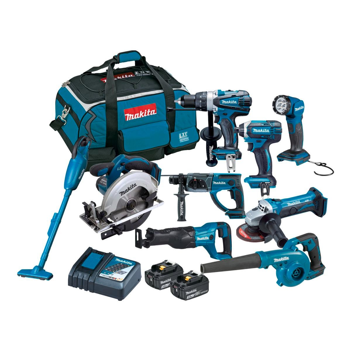 Makita 9 Piece 18V Combo Kit DLX9008X1 Bunnings Australia