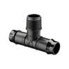 Pope 19mm Barbed x 15mm BSP Poly Threaded Male Tee - 5 Pack