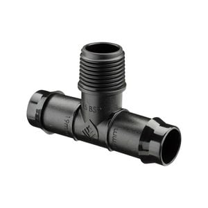 Pope 19mm Barbed x 15mm BSP Poly Threaded Male Tee - 5 Pack
