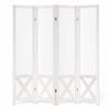 Costway 4 Panel Pegboard Room Divider 170 cm Foldable Privacy Screen
