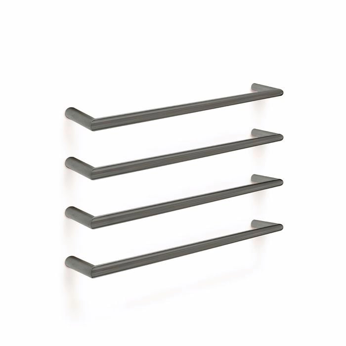 Forme 600mm Brushed Gunmetal Grey Round PVD Single Non Heated Rail