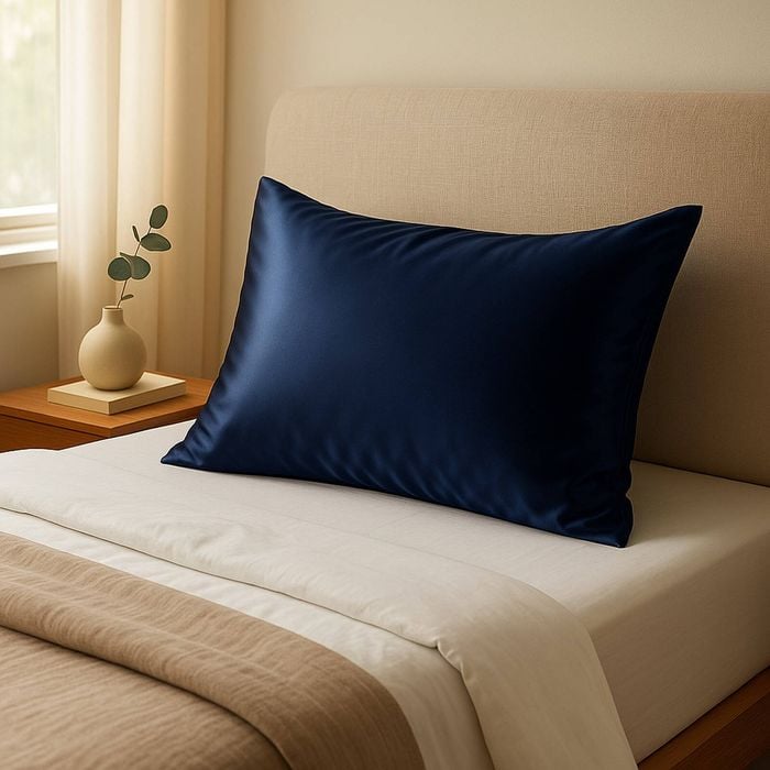 Royal Comfort Pure Silk Pillowcase 100% Mulberry Hypoallergenic Navy Standard