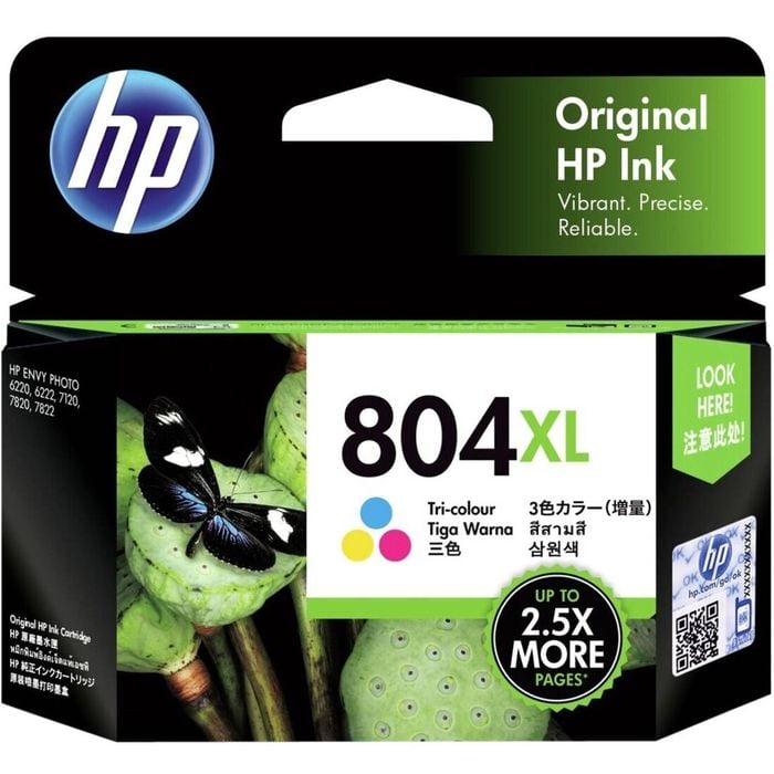 Hp 804xl Original High Yield Inkjet Ink Cartridge - Tri-colour Pack - 415 Pages Tri-color