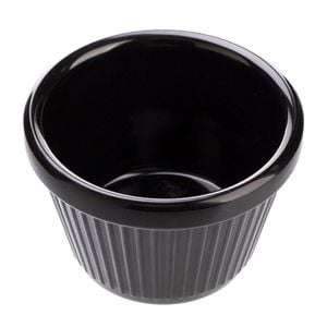 Coucou Ramekin Fluted Black 30ml Kitchenware Sauce Dish Condiment Bowl