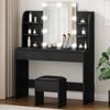 Alfordson Dressing Table Stool Set Black