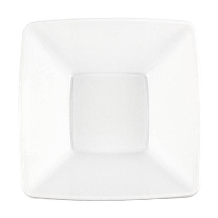 12x 2pc Partyware Square Reusable Bowl Set Tableware/serveware 275mm White