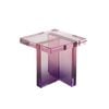 Nordhavn Violet Purple Acrylic Bedside Table, Nightstand End Table, Accent Table
