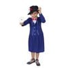 Mary Poppins Kids Halloween Costume – Blue Dress with Hat &amp; Bow Tie for Book Week – Blue Colour, 9-10-YRS