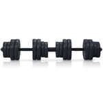Costway 30KG Adjustable Dumbbell Weight Training Exercise Set