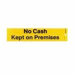 Sandleford No Cash Kept on Premises Self Adhesive Sign