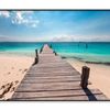 Wooden Pier on Caribbean Beach  Print 100% Australian Made 120x90cm  (Poster)