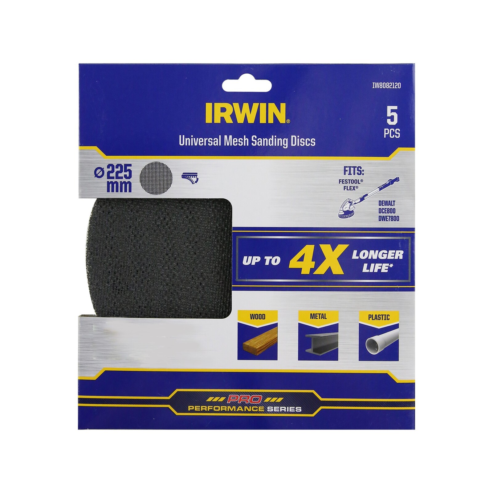 Trend Mesh 225mm Schleifscheiben 240 Grit, 5er-Pack – Für Exzenterschleifer, Langlebig & Anti-verstopfend
