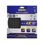 Irwin 225mm 240 Grit Sandpaper Mesh - 5 Pack