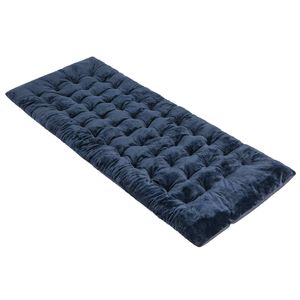 Costway 190CM Hiking Camping Folding Pads Outdoor Cot-Blue