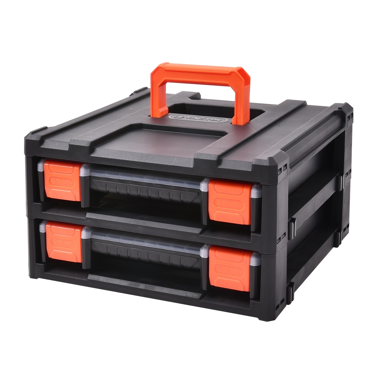 Tactix 2 Piece Modular Storage Organisers and Storage Rack