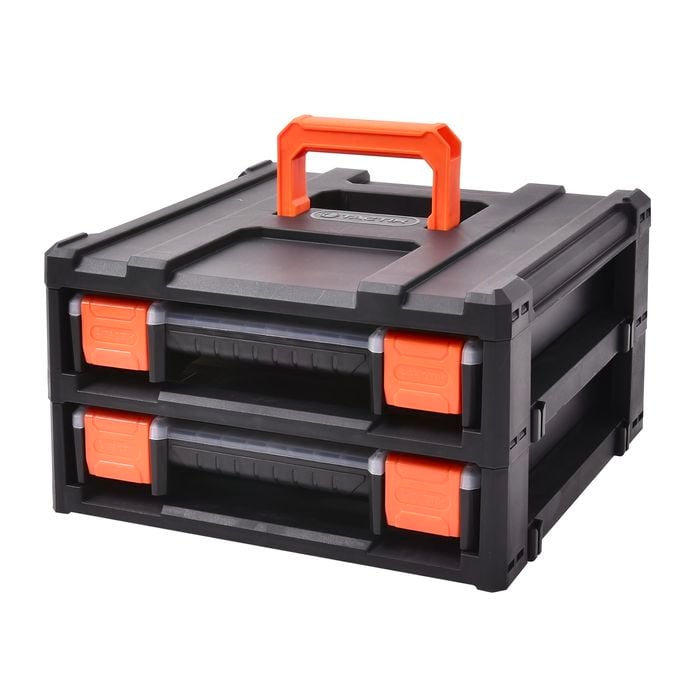 Tactix 2 Piece Modular Storage Organisers & Storage Rack