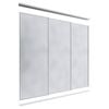 Lugna 2400 x 1801-2700mm Clear Anodised Mirror Wardrobe Triple Sliding Doors