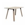 Olg Plantation Boardroom Table 4 Leg Solid Oak Frame Nordic Maple Top L1800mm X W1200mm