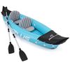 Costway 2Person Inflatable Kayak 325cm Boat Folding Canoe Aluminum Paddle-Blue