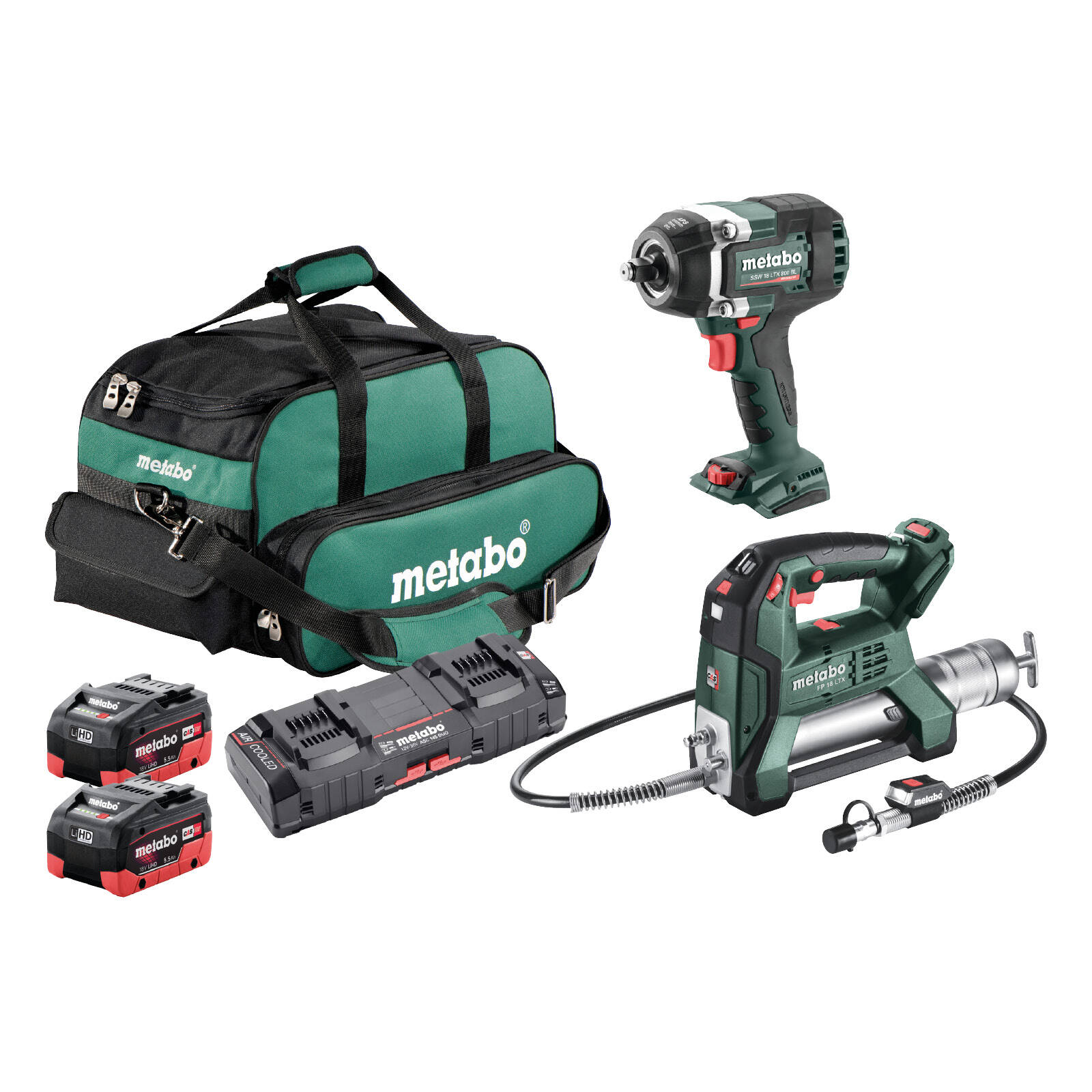 Metabo 18V 2-Piece Impact Wrench and Grease Gun Combo Kit AU68205450 product image