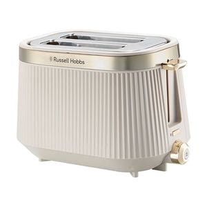 Russell Hobbs Bronte 2 Slice Toaster Bread Slots Easy Clean Stone/Gold
