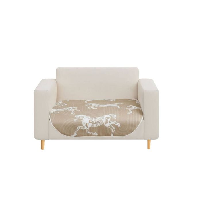 SOGA One-Seater Beige Horse Print 90x90cm Throw Blanket Sofa Cover