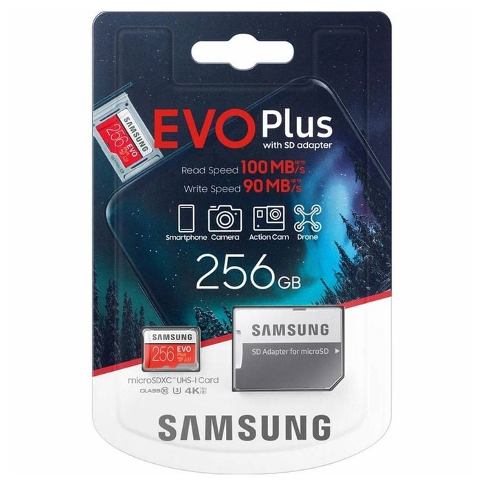 Samsung Evo Plus 256gb Micro Sd Card Sdxc Uhs-i 100mb/s U3 4k Mobile Phone Tf Memory Card