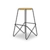 Modern Furniture STARK 29x64cm Wooden Topped  Counter Stool - Natural & Black