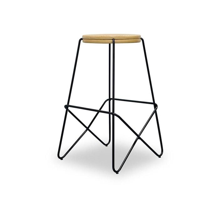 Modern Furniture STARK 29x64cm Wooden Topped  Counter Stool - Natural & Black