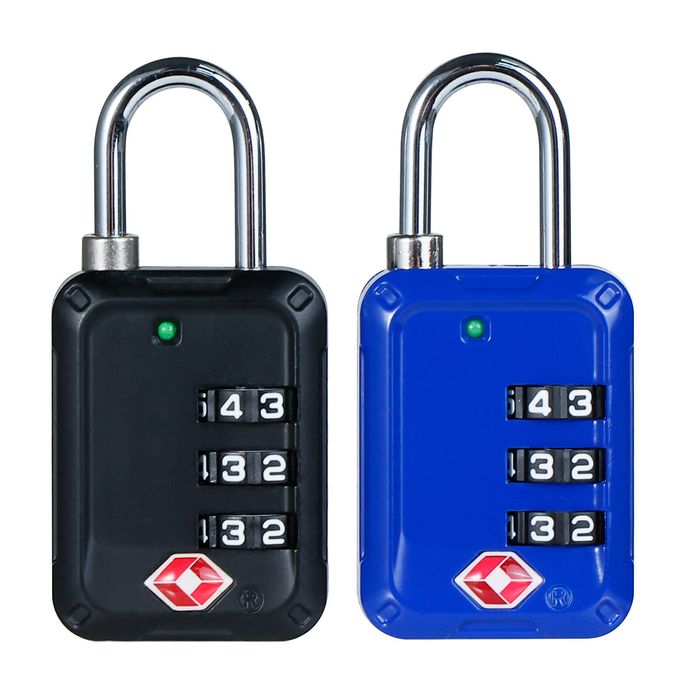 Syneco Luggage Combination Padlock Set - 2 Pack