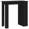 vidaXL Bar Table with Storage Rack Black Bistro Table Desk