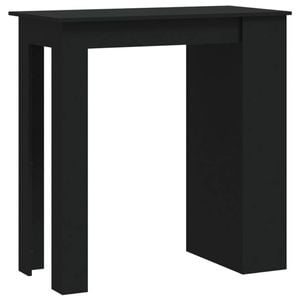 vidaXL Bar Table with Storage Rack Black Bistro Table Desk