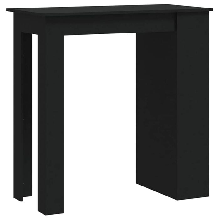 vidaXL Bar Table with Storage Rack Black Bistro Table Desk
