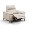 Waldorf Powered Leather Recliner Chair Alabaster