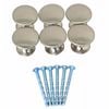 Ikonic Brushed Nickel Cupboard Knob Set  - 6 Piece