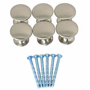Ikonic Brushed Nickel Cupboard Knob Set  - 6 Piece