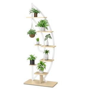 Costway 6-Tier Bookshelf Stand Display Holder Rack Storage Organizer White
