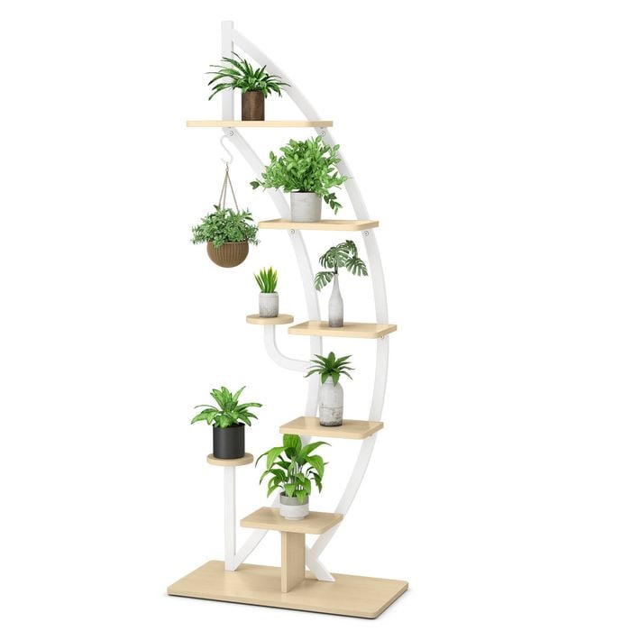 Costway 6-Tier Bookshelf Stand Display Holder Rack Storage Organizer White