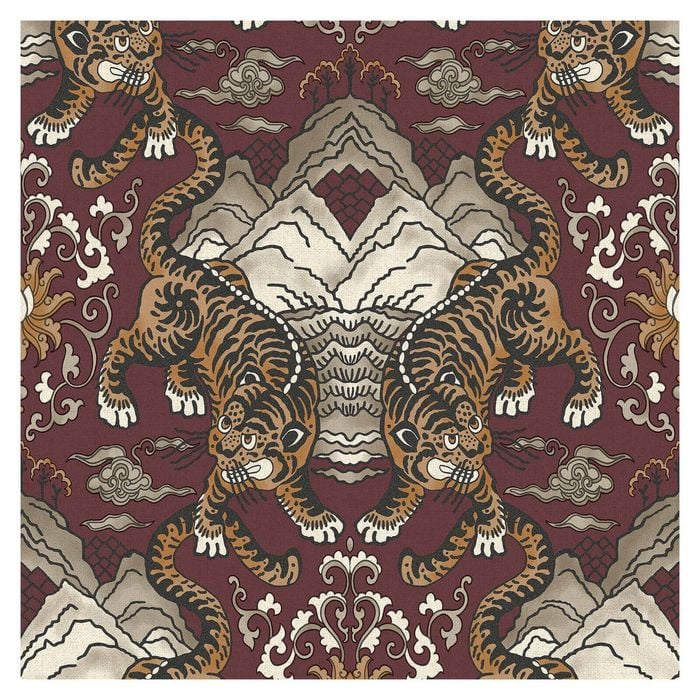 Holden Decor Tora Maroon Wallpaper