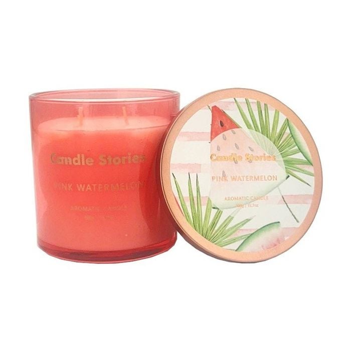 More Than Party Soy Scented Candle Jar Home Fragrance Pink Watermelon 360g