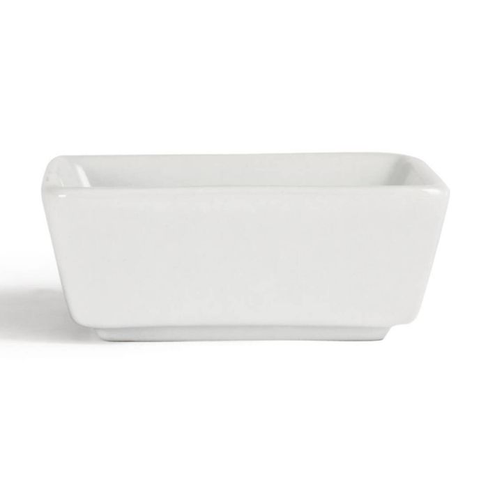 Olympia Whiteware Miniature Square Dishes 85mm Porcelain 12 Pack