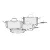 Tramontina Grano 4 Piece Triply Clad Cookware Set with Stainless Steel Lids