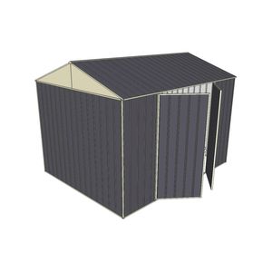 Build-a-Shed 2.3 x 3.0 x 2.3m Gable Double Hinged Side Doors Shed - Grey