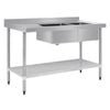 Vogue Double Bowl Sink L/H Drainer