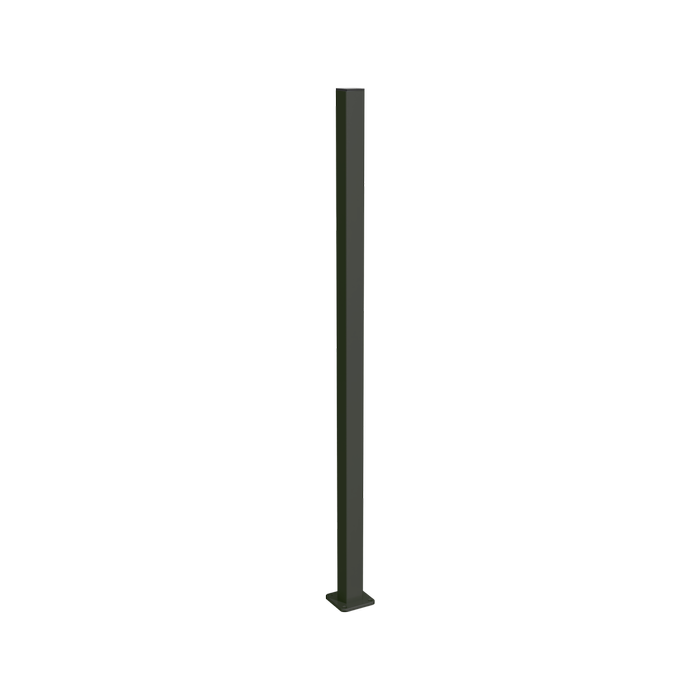 ProtectorAl 50 x 50 x 2400mm Woodland Grey Aluminium Pool And Garden Flanged Post With Cap