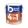 British Paints 4L White Water Based Prep 4 In 1 Primer Sealer Undercoat - 4L