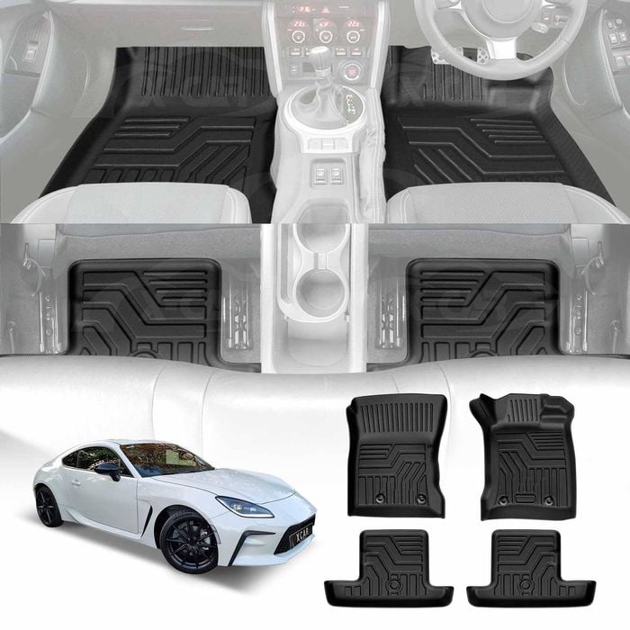 3D All-Weather Floor Mats for Toyota GR86 2022-Onwards Customized Car Floor Liners Full Set Carpet