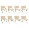Levede 8pc Chair - Natural Wood Colour
