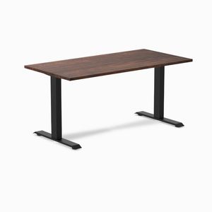 Desky Fixed Height Softwood Office Desk Matte Black Frame 150cm