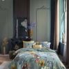 Bedding House x Van Gogh Queen Forest Green Van Gogh Partout des Fleurs Green Cotton Sateen Quilt Cover Set